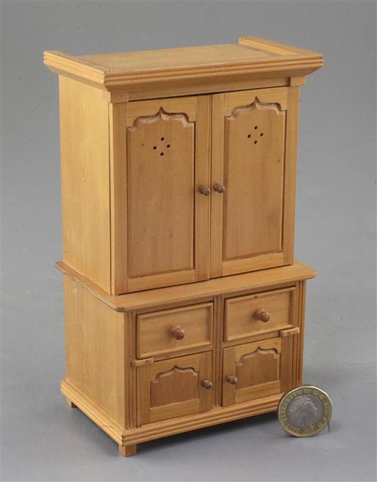 Denis Hillman. An 18th century French provincial style bacon cupboard, width 3.5in. height 6in.